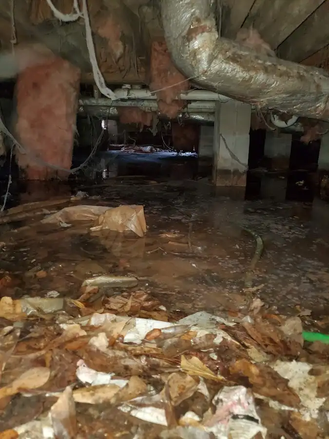 Crawl space flood assessment for Commercial Water Damage Restoration in Garden City